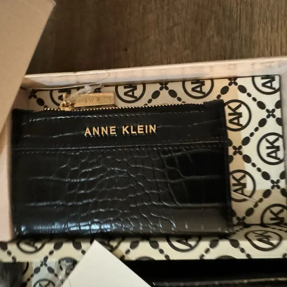 ANNE KLEIN Black Satchel with Wallet AKG5041 New in Box / with Tag MSRP $95